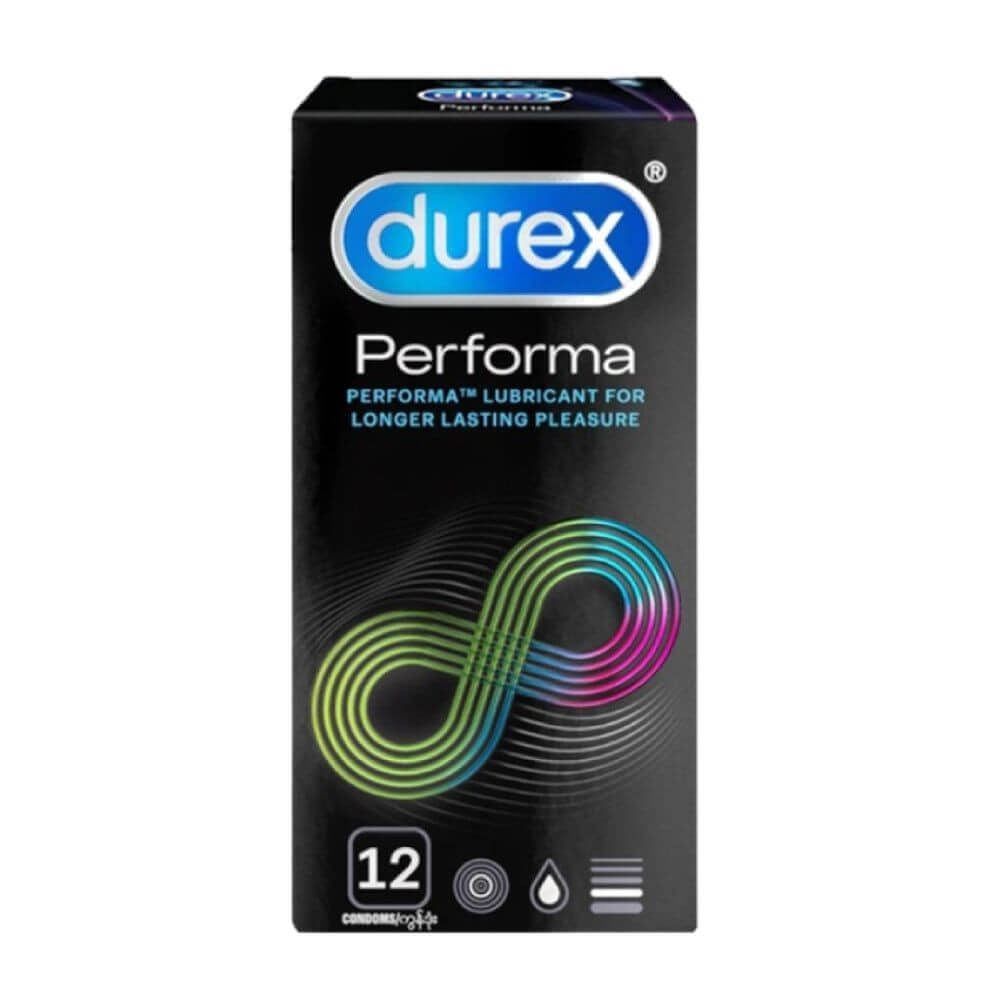Bao cao su Durex Performa - K&eacute;o d&agrave;i thời gian - Hộp 12 c&aacute;i