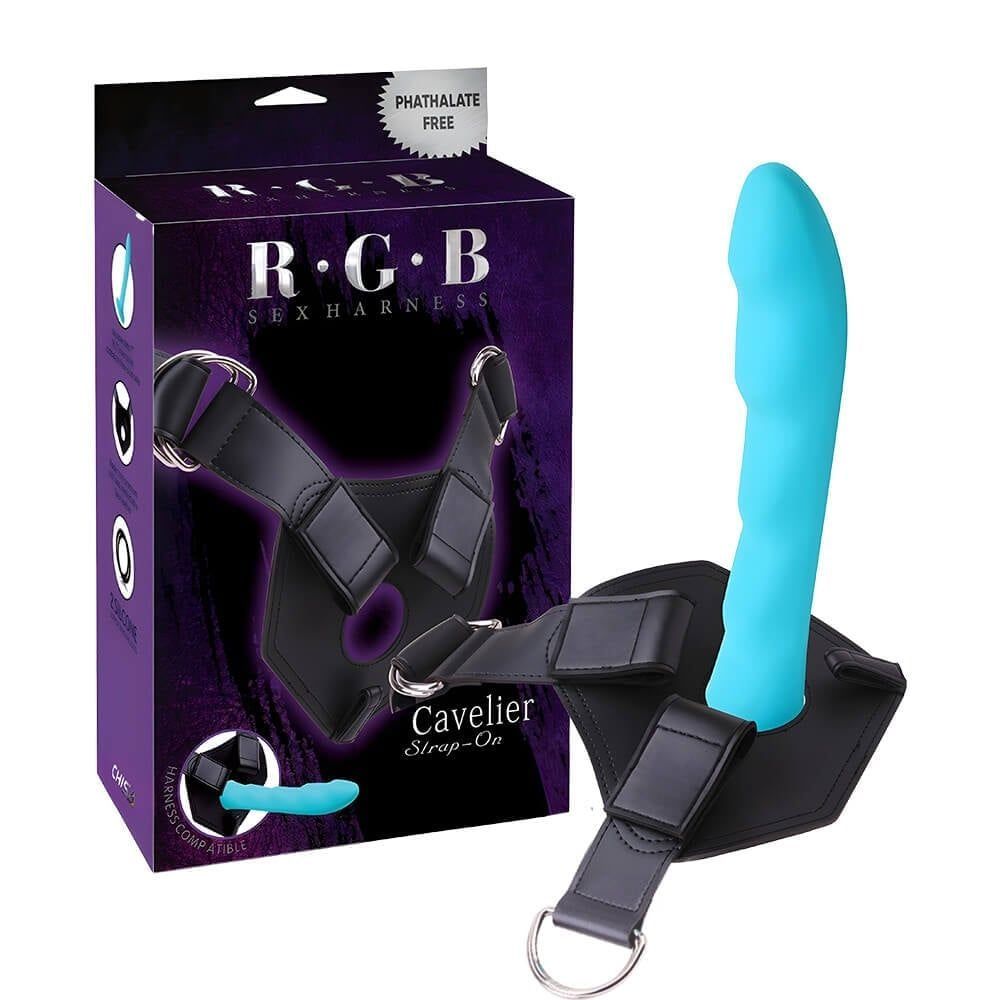 Dương vật giả c&oacute; d&acirc;y đeo Chisa Cavelier Strap-on Blue