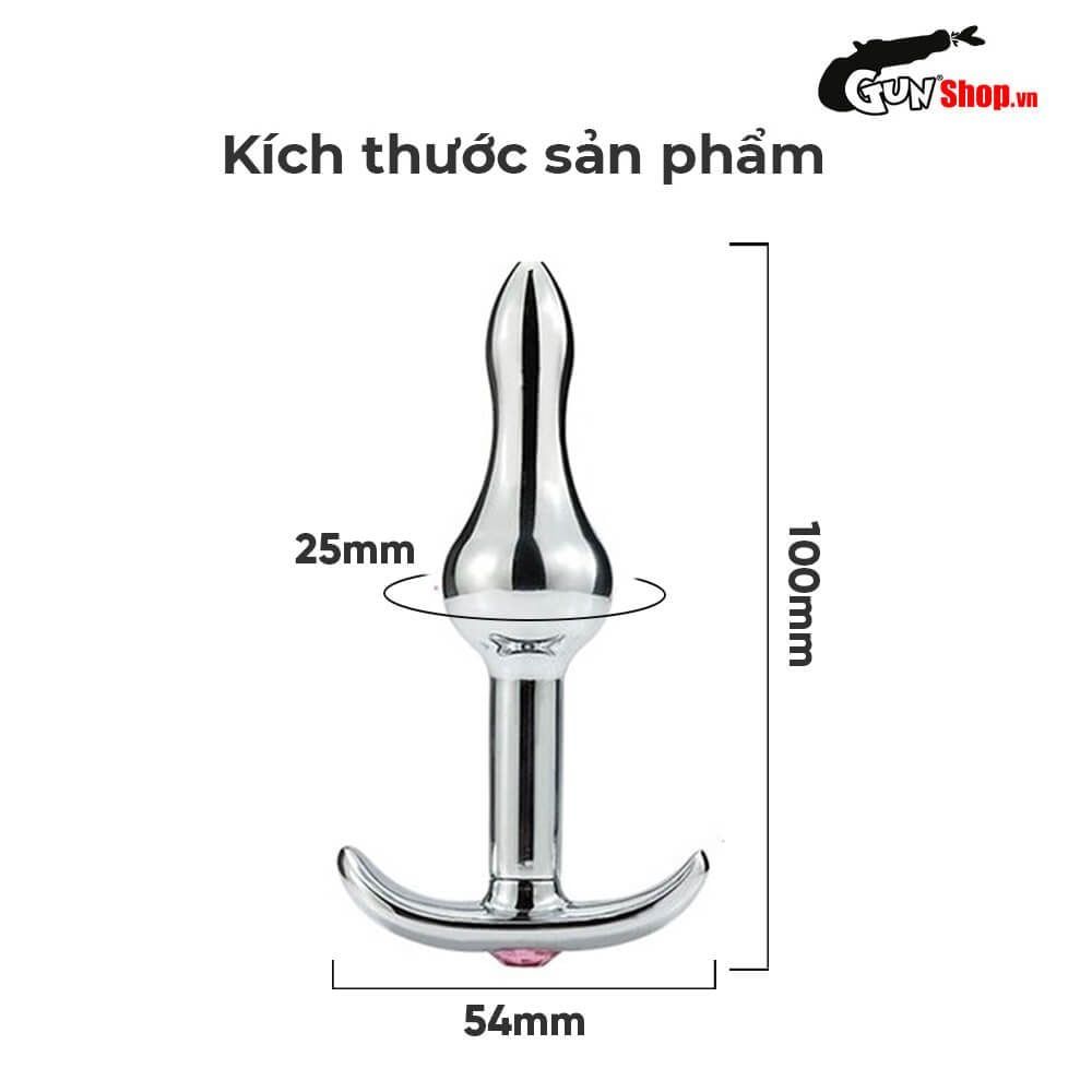 Ph&iacute;ch inox cắm hậu m&ocirc;n Anal Plug Stainless 10