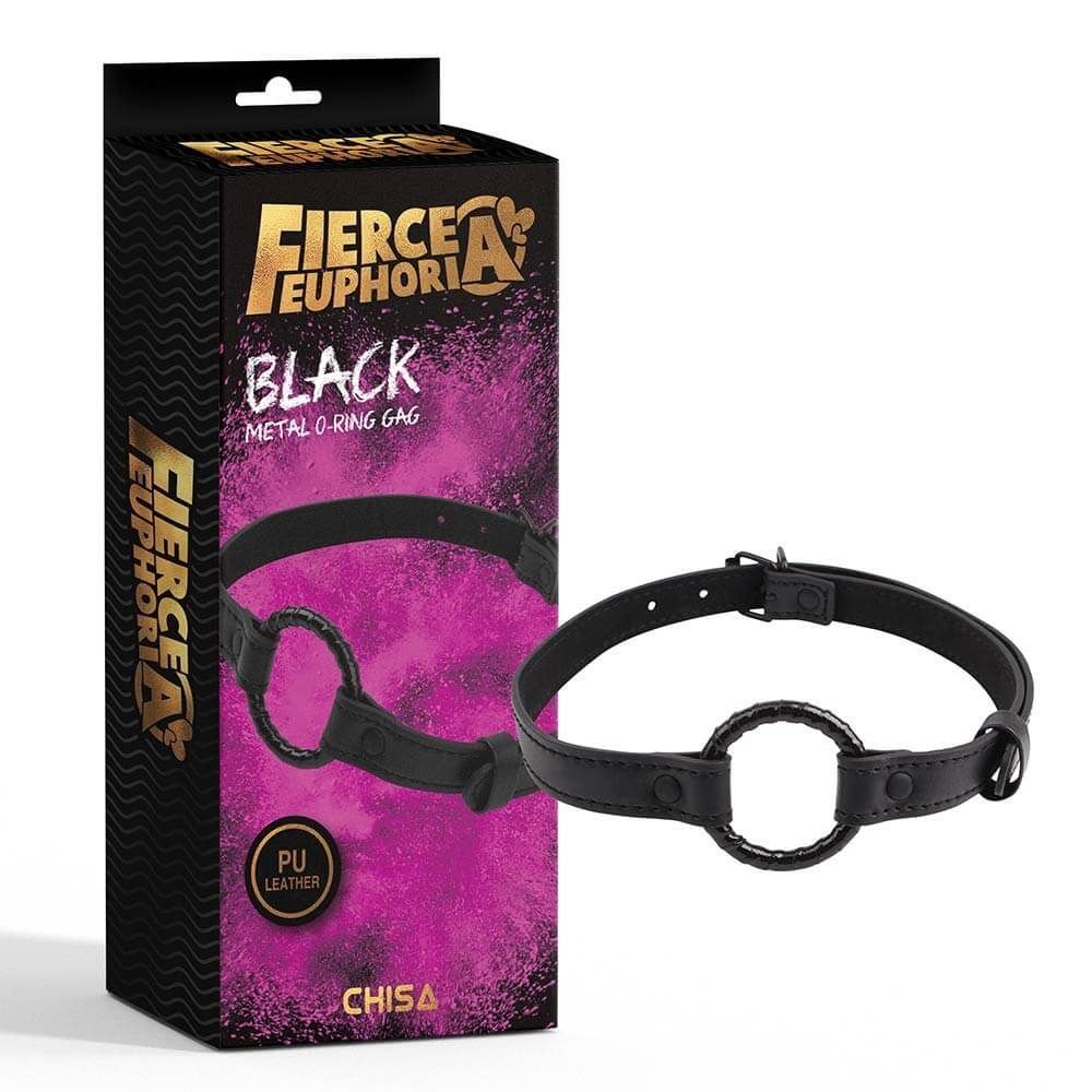 Kh&oacute;a miệng BDSM Chisa Fierce Euphoria Black Metal O-ring Gag