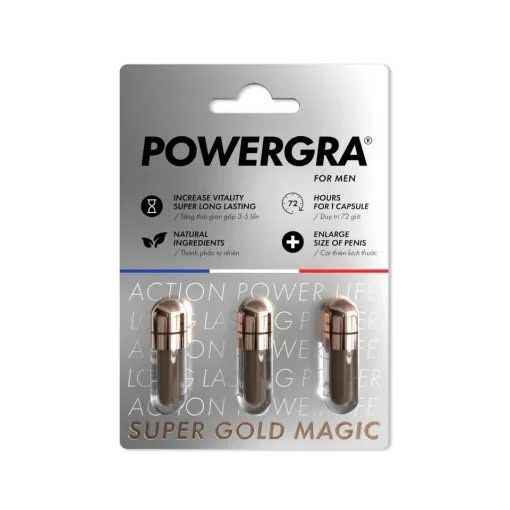 Hỗ Trợ Tăng Cường Sinh L&yacute; Powergra For Men, Vỉ 3 vi&ecirc;n