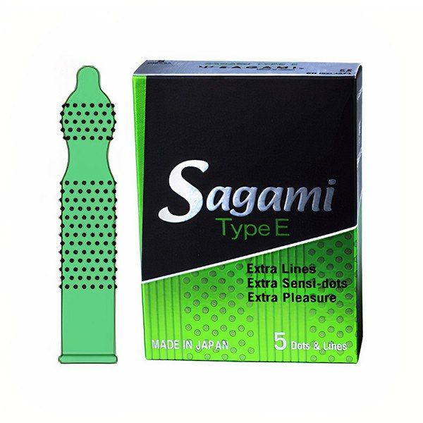 Bao Cao Su Sagami Type E Hộp 5 Chiếc Gân Gai
