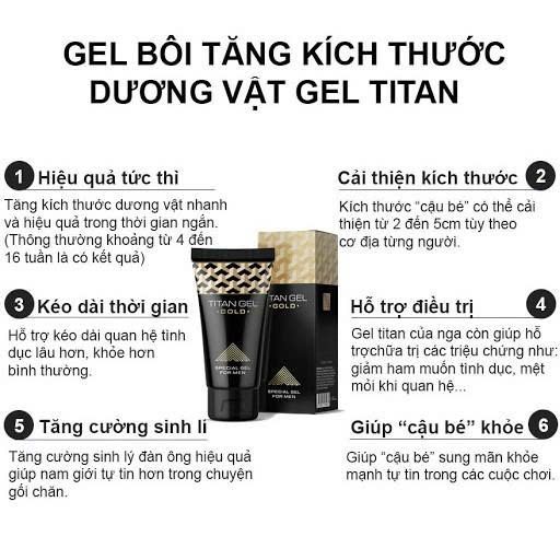 Gel Titan Gold H&agrave;ng Ch&iacute;nh H&atilde;ng Nga