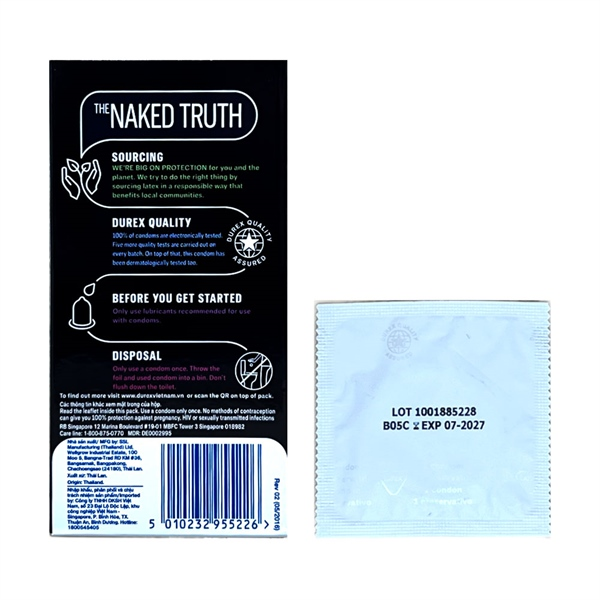 Bao cao su Durex Performa chống xuất tinh sớm