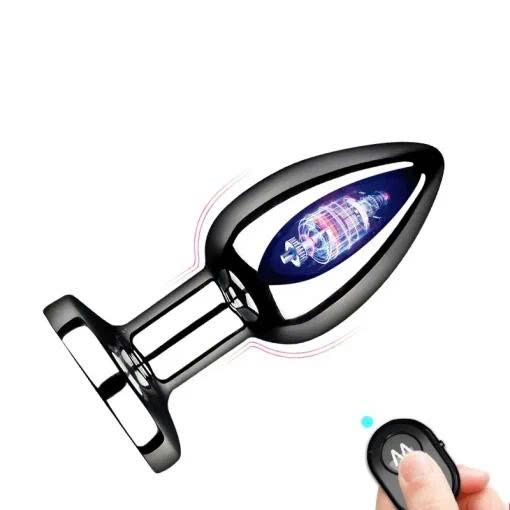 Ph&iacute;ch Cắm Hậu M&ocirc;n Kim Loại Điều Khiển Từ Xa 10 Chế Độ Rung
