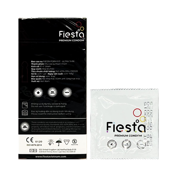 Bao cao su Fiesta Form Fit Ultra Thin hộp 12 chiếc