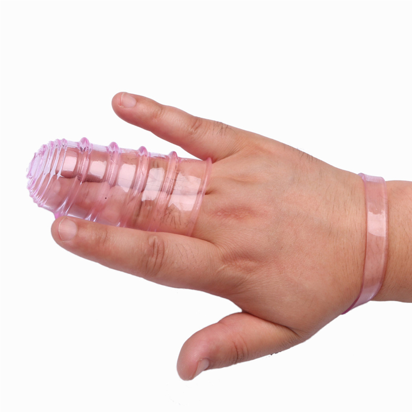 Bao silicone đeo ng&oacute;n tay c&oacute; g&acirc;n rung v&agrave; d&acirc;y đeo chống tuột