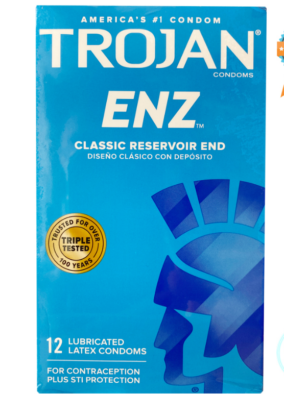 Bao cao su cổ điển Trojan ENZ Condoms For Contraception Plus
