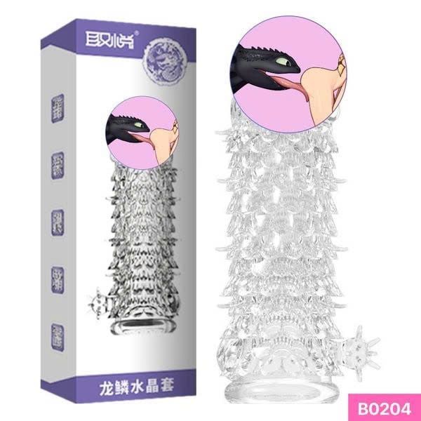 Bao cao su Aichao d&agrave;i 14 cm đầu trơn th&acirc;n v&acirc;n vảy rồng