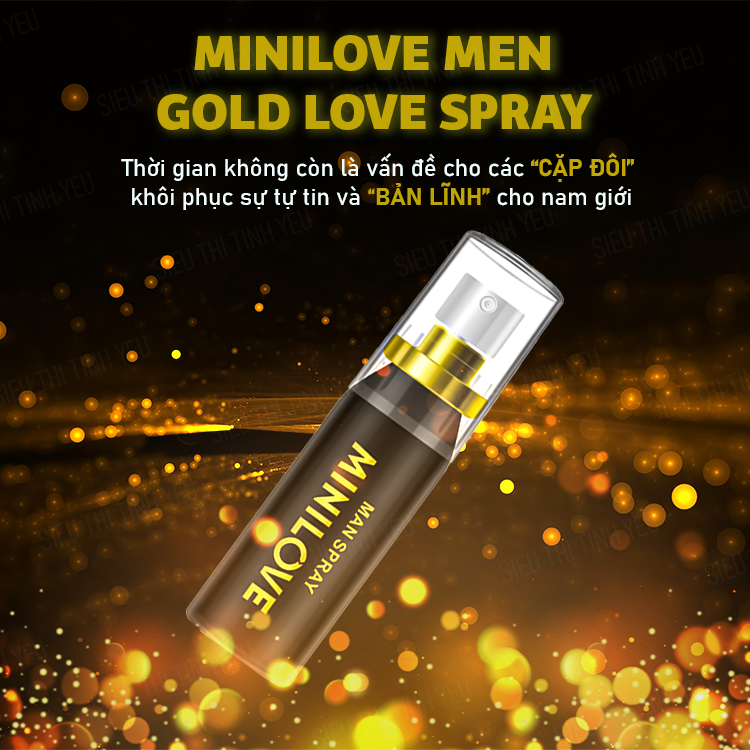 Chai xịt MiniLove Men Gold Love Spray đẹp
