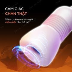 &Acirc;m đạo giả cầm tay Leten Nipple Sucking Cup Organge Mini h&igrave;nh n&uacute;m v&uacute; trong suốt