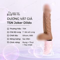 Dương vật giả TSN Joker Dildo c&oacute; b&igrave;u rung thụt tỏa nhiệt