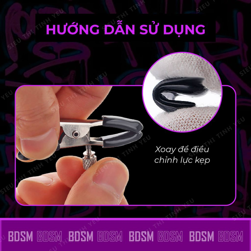 Đồ chơi BDSM kẹp v&uacute; k&iacute;ch th&iacute;ch đầu ti