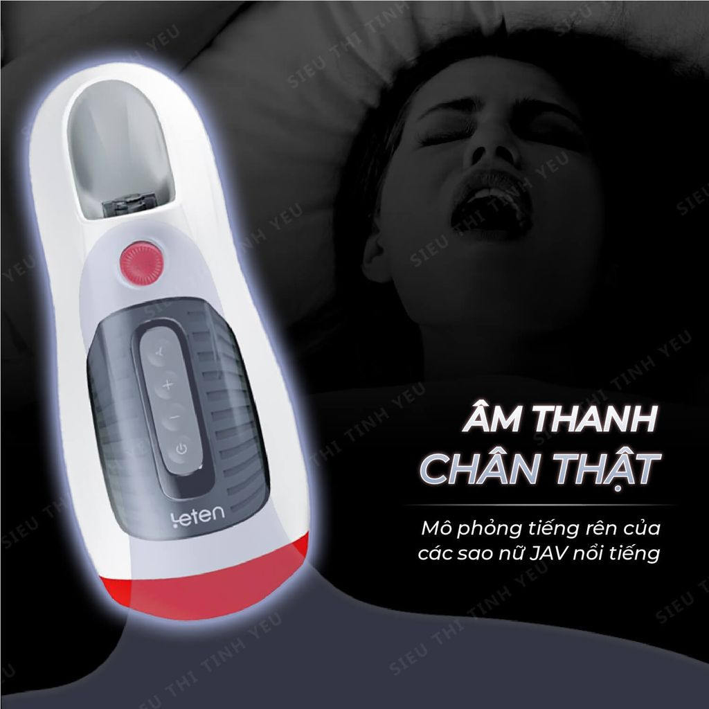 &Acirc;m đạo giả Leten Air Oral Mastubrator rung đa chế độ
