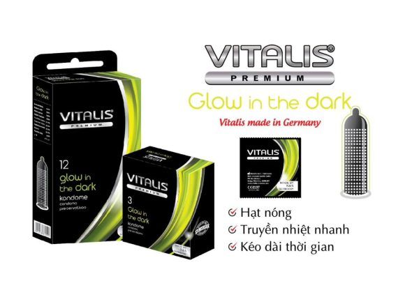 Bao cao su Vitalis Glow Hộp 12 c&aacute;i Đức