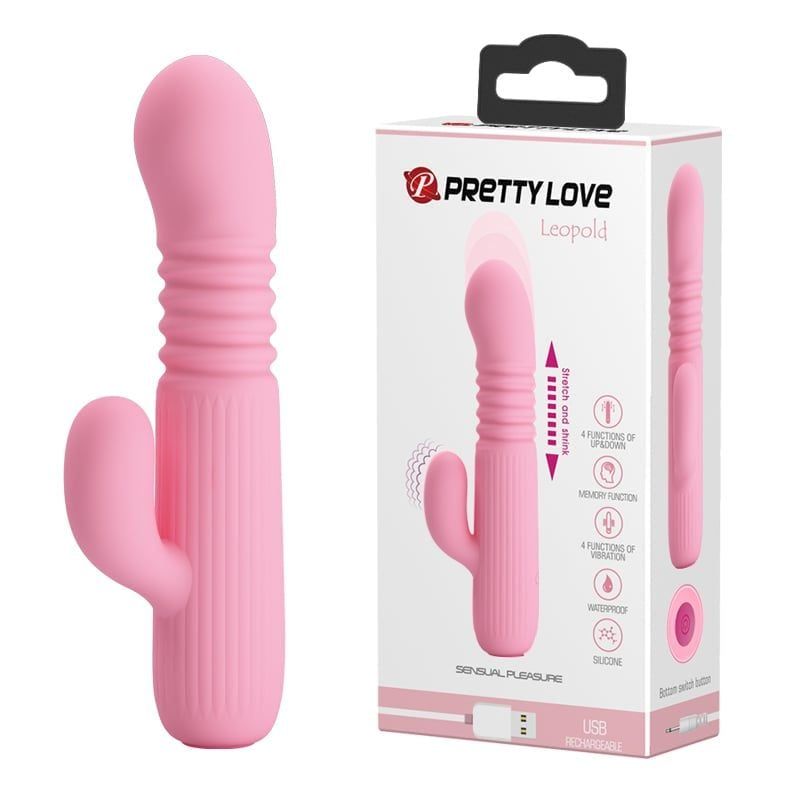 Dương vật giả rung thụt mini - Pretty Love Leopold