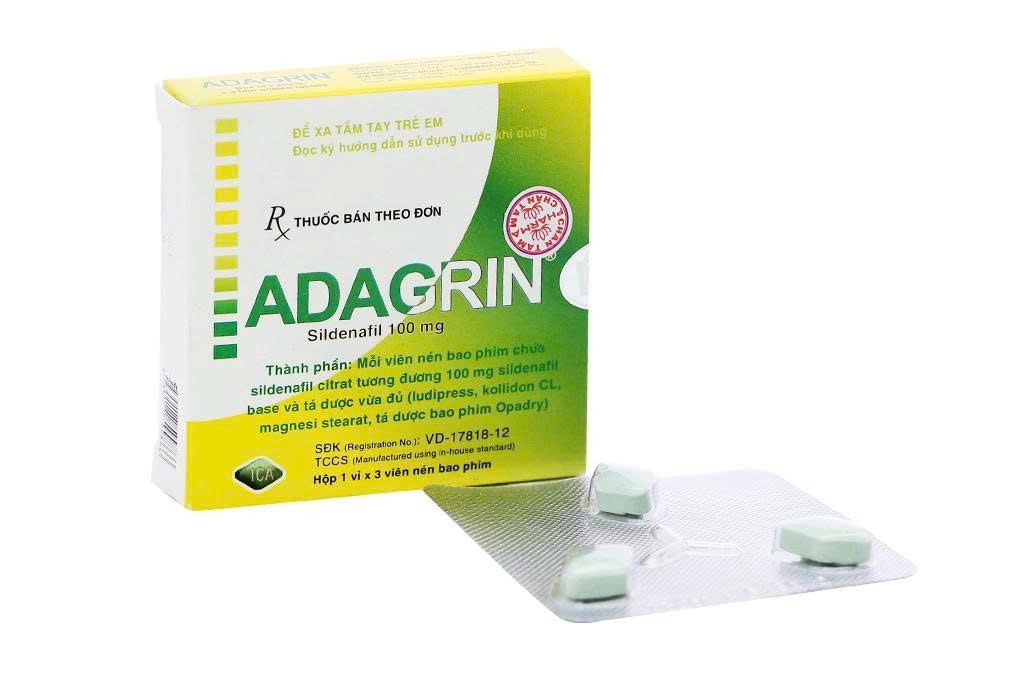 Vi&ecirc;n uống hỗ trợ ph&aacute;i mạnh Adagrin 100mg