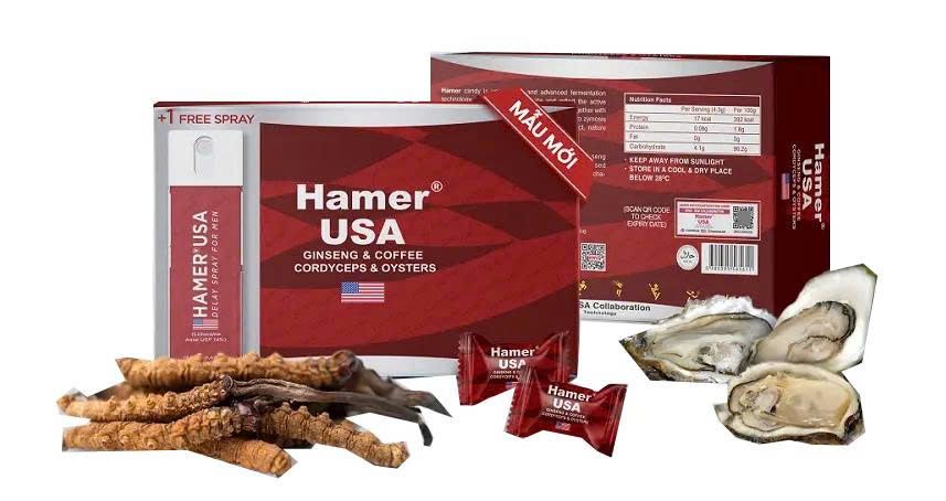 Kẹo s&acirc;m tăng cường bản lĩnh đ&agrave;n &ocirc;ng Hamer USA