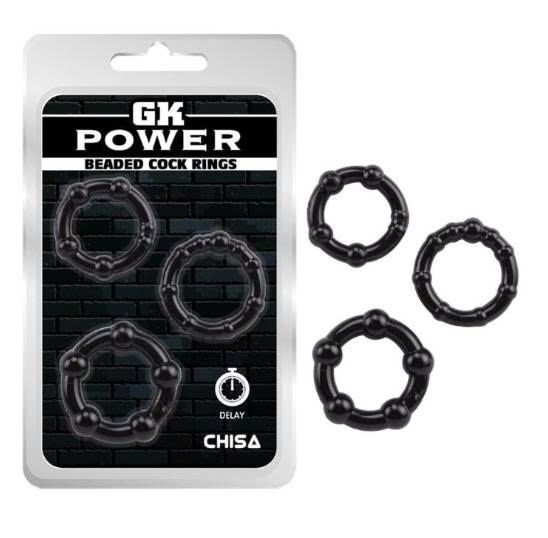 Bộ 3 v&ograve;ng đeo dương vật silicon GK Power