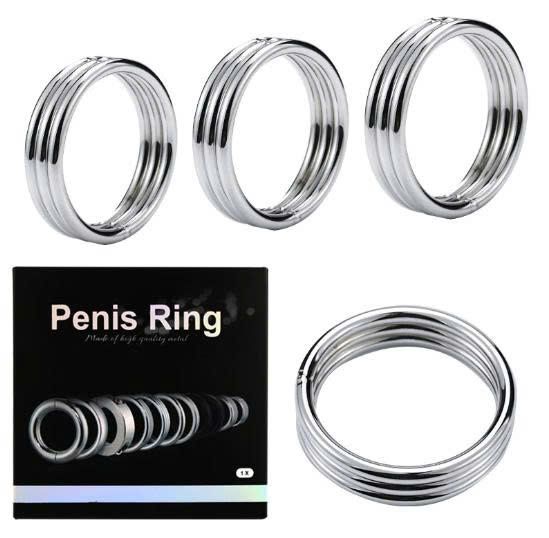 Vòng đeo dương vật inox bản ghép 3 cực đẹp