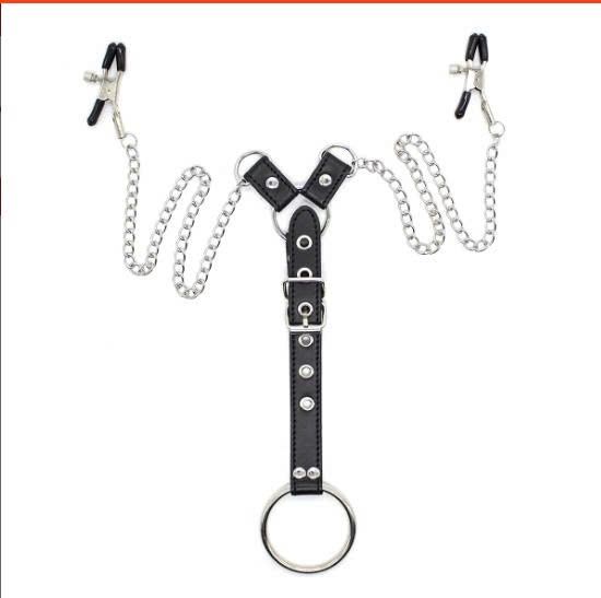 Kẹp v&uacute; ki&ecirc;m d&acirc;y đeo BDSM cực chất