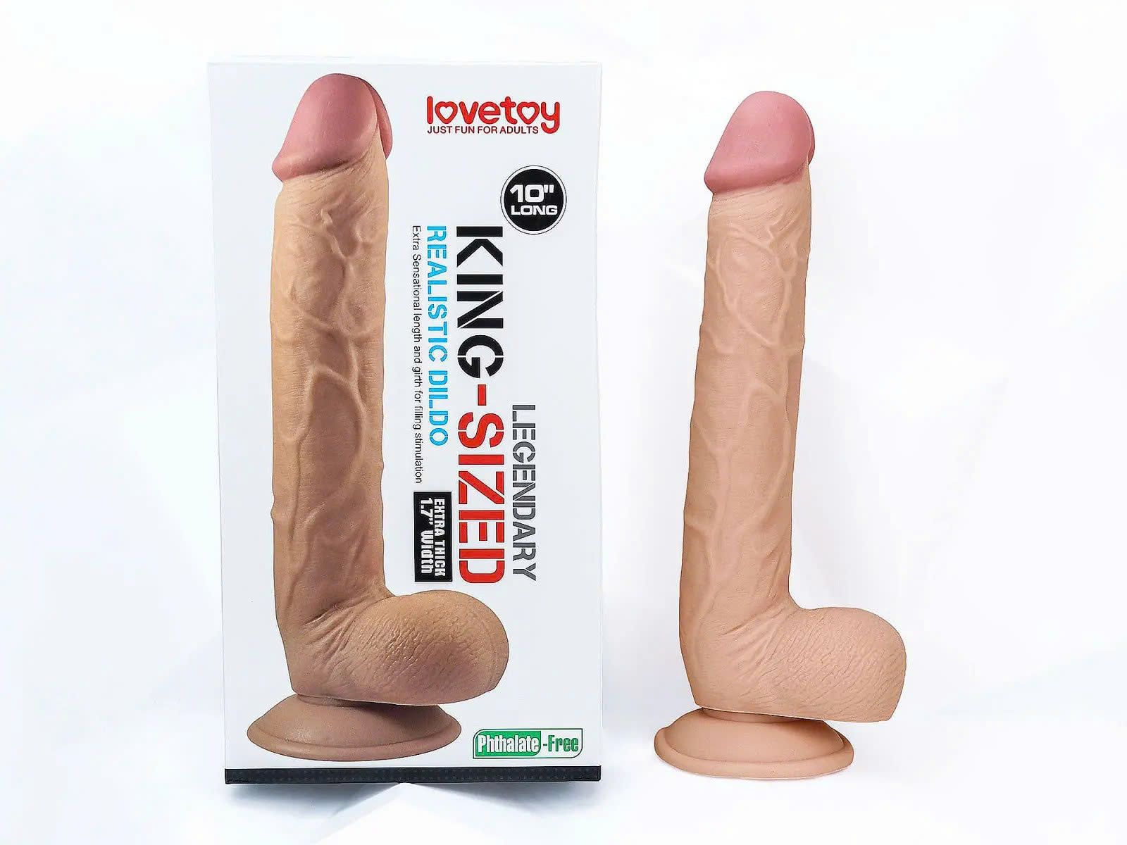 Dương vật giả c&oacute; đế Lovetoy King Size 10 inch h&agrave;ng khủng