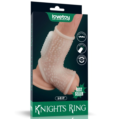 Bao Cao Su Đ&ocirc;n D&ecirc;n Kh&uacute;c C&oacute; Quai Đeo - Rung - Gai - Knights Ring Lovetoy USA