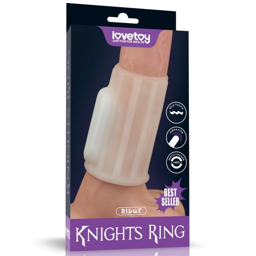 Bao Cao Su Đ&ocirc;n D&ecirc;n Kh&uacute;c - C&oacute; G&acirc;n - Rung - Mềm Mịn - Knights Ring Lovetoy USA