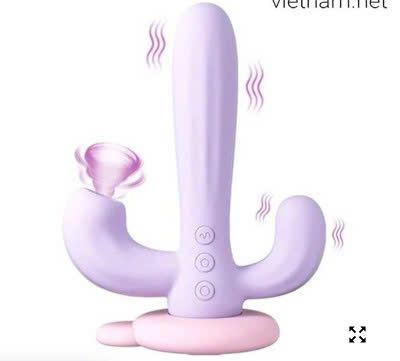 SVAKOM Bernice dương vật giả 3 nh&aacute;nh xương rồng rung b&uacute; h&uacute;t