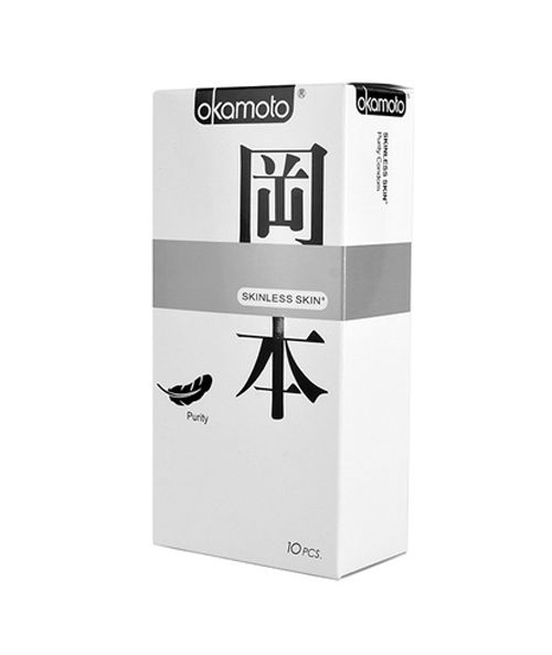 Bao cao su Okamoto Purity si&ecirc;u mỏng hộp 10 chiếc