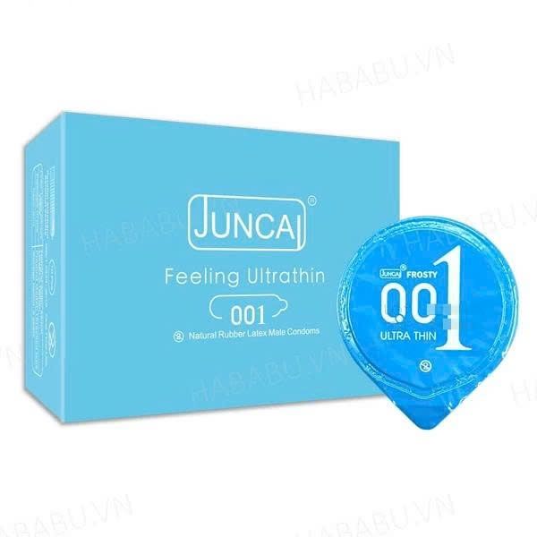 Bao cao su Juncai Frosty hộp 10 chiếc k&eacute;o d&agrave;i thời gian ch&iacute;nh h&atilde;ng