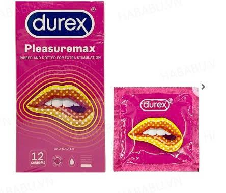 Bao cao su Durex Pleasuremax hộp 12 chiếc tăng kho&aacute;i cảm ch&iacute;nh h&atilde;ng