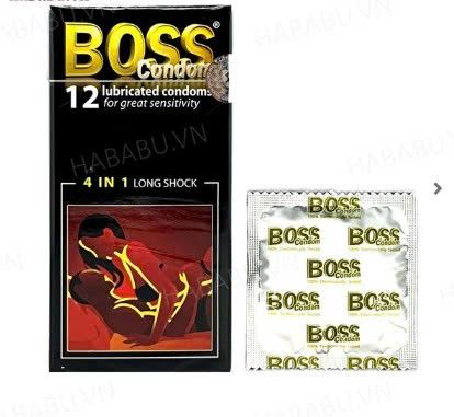 Bao cao su Boss 4in1 Long Shock hộp 12 k&eacute;o d&agrave;i thời gian ch&iacute;nh h&atilde;ng