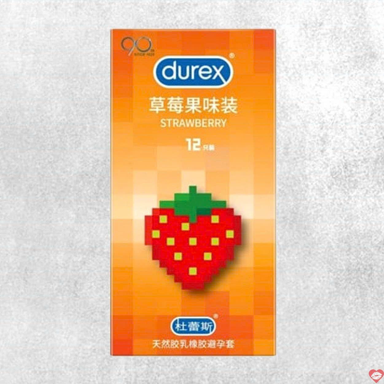 Bao cao su Durex Vị D&acirc;u 56mm Hộp 12 C&aacute;i - Mềm Mại K&iacute;ch Th&iacute;ch