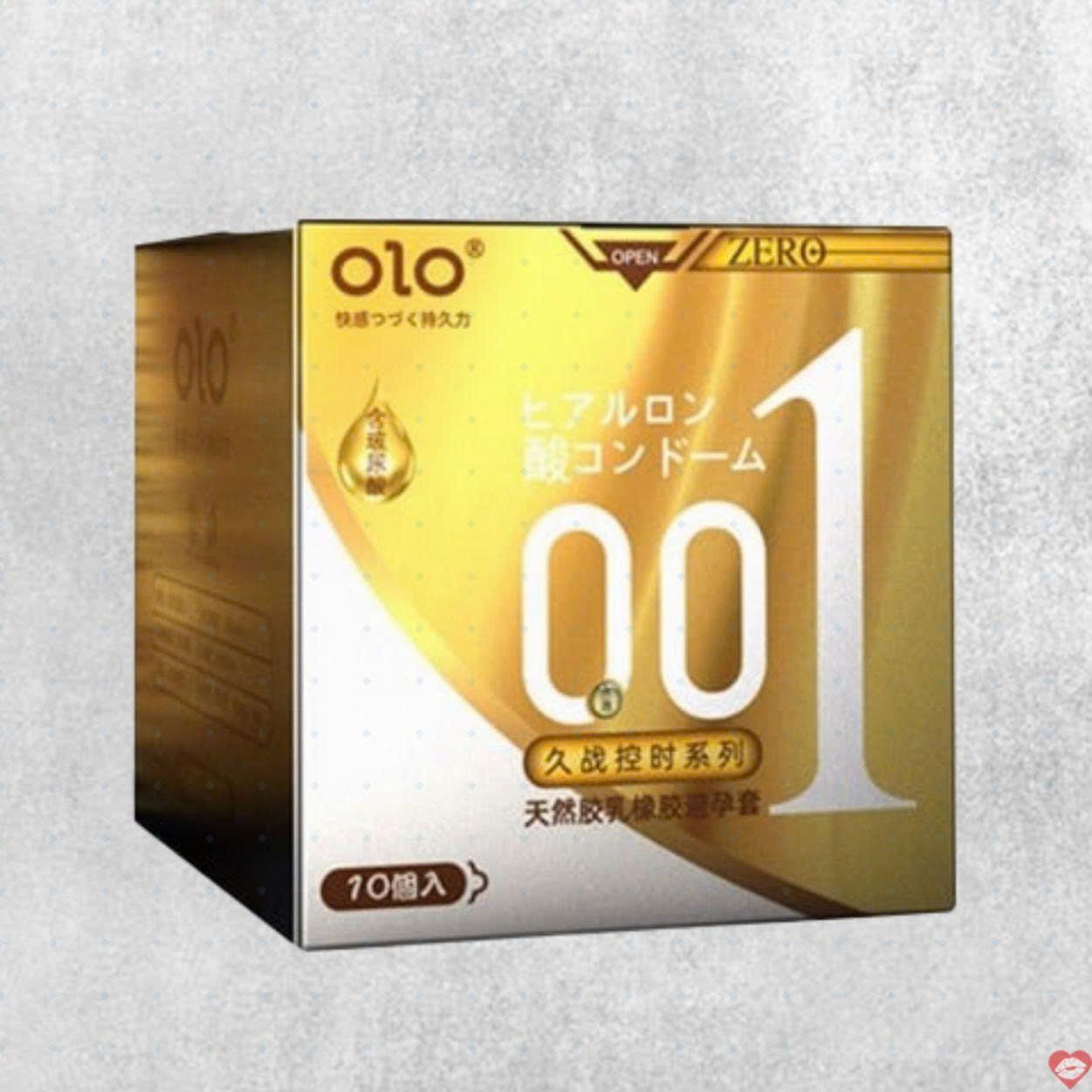 Bao cao su OLO Zero V&agrave;ng si&ecirc;u mỏng g&acirc;n hạt hộp 10