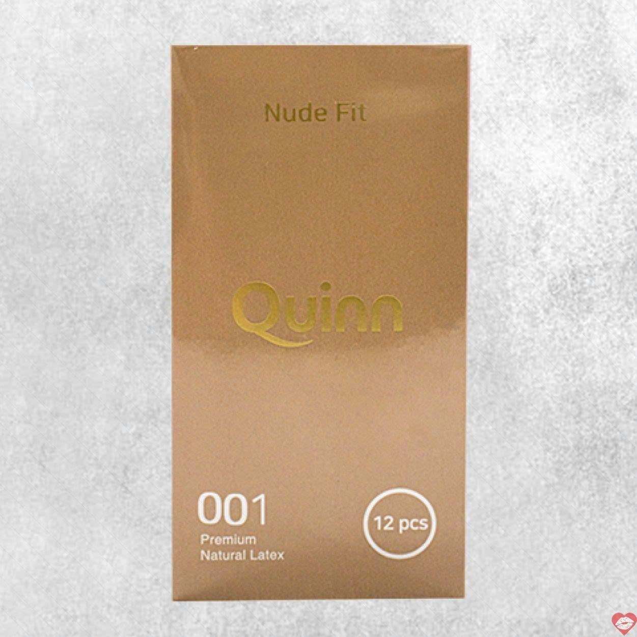 Bao cao su Quinn Nude Fit si&ecirc;u mỏng chống tuột hộp 12 c&aacute;i
