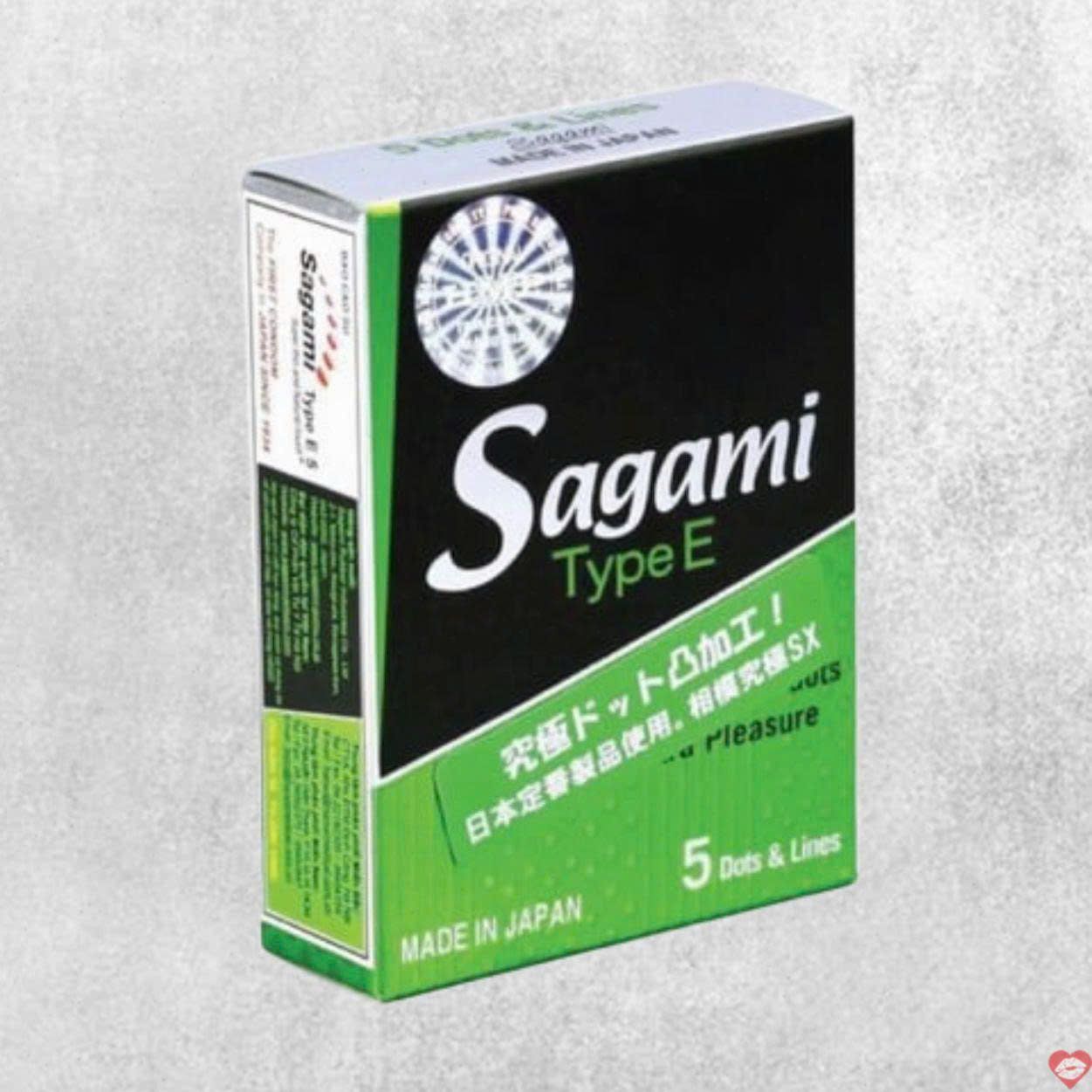 Bao cao su Sagami Type E g&acirc;n nổi hộp 5 c&aacute;i