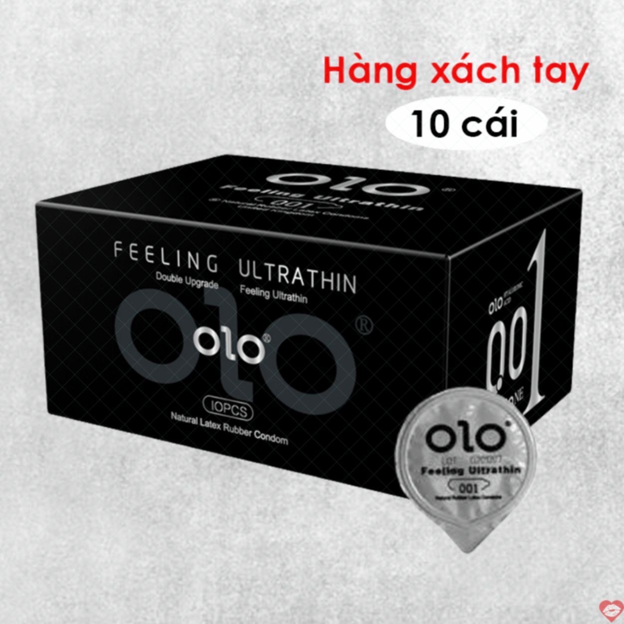 Bao Cao Su OLO 0.01 Đen Si&ecirc;u Mỏng Vani K&iacute;ch Th&iacute;ch - Hộp 10