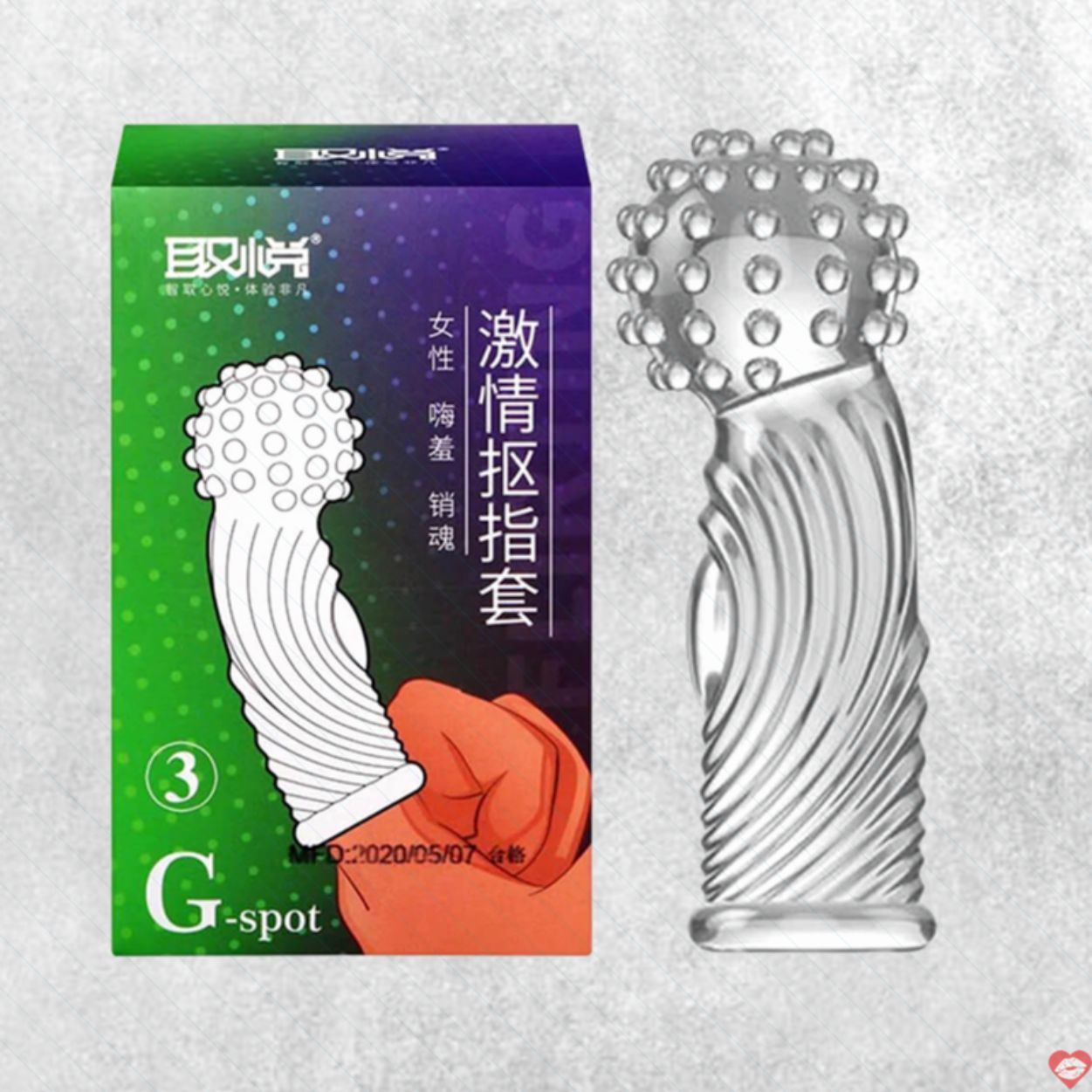 Bao cao su ng&oacute;n tay Aichao G-spot 3 gai lớn