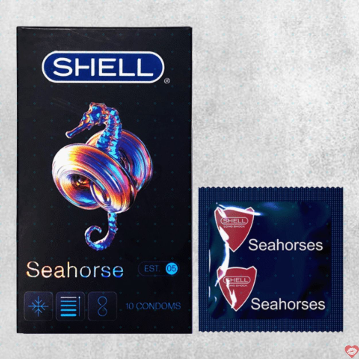 Bao cao su Shell Seahorse K&eacute;o d&agrave;i thời gian Hộp 10 c&aacute;i