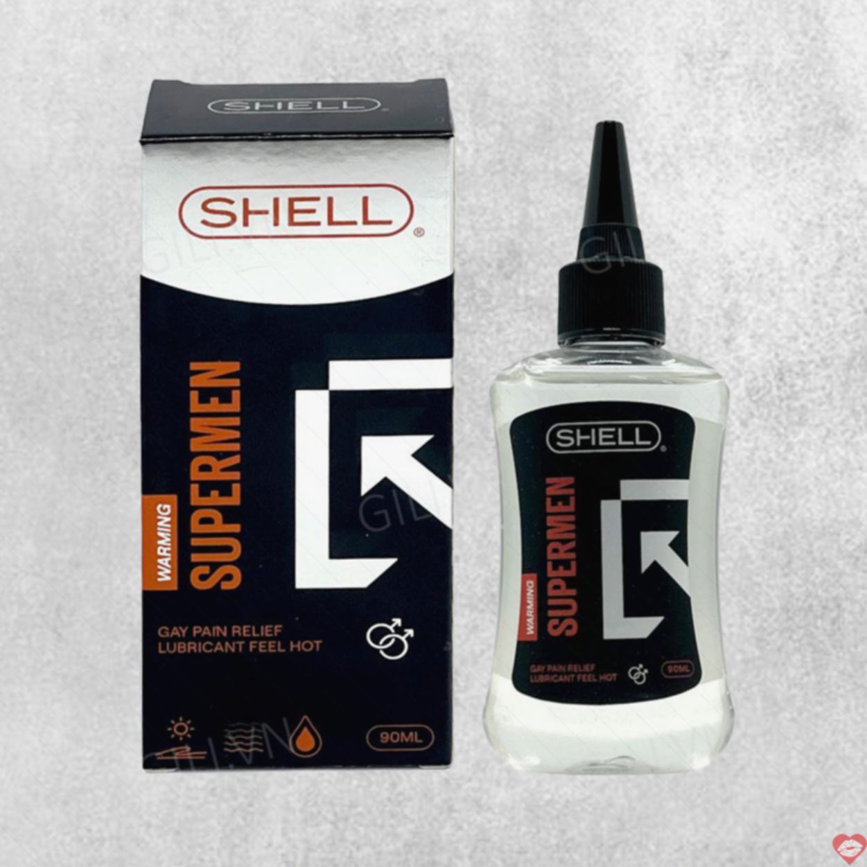Gel tạo trơn Shell Supermen n&oacute;ng ấm hậu m&ocirc;n k&iacute;ch th&iacute;ch 90ml