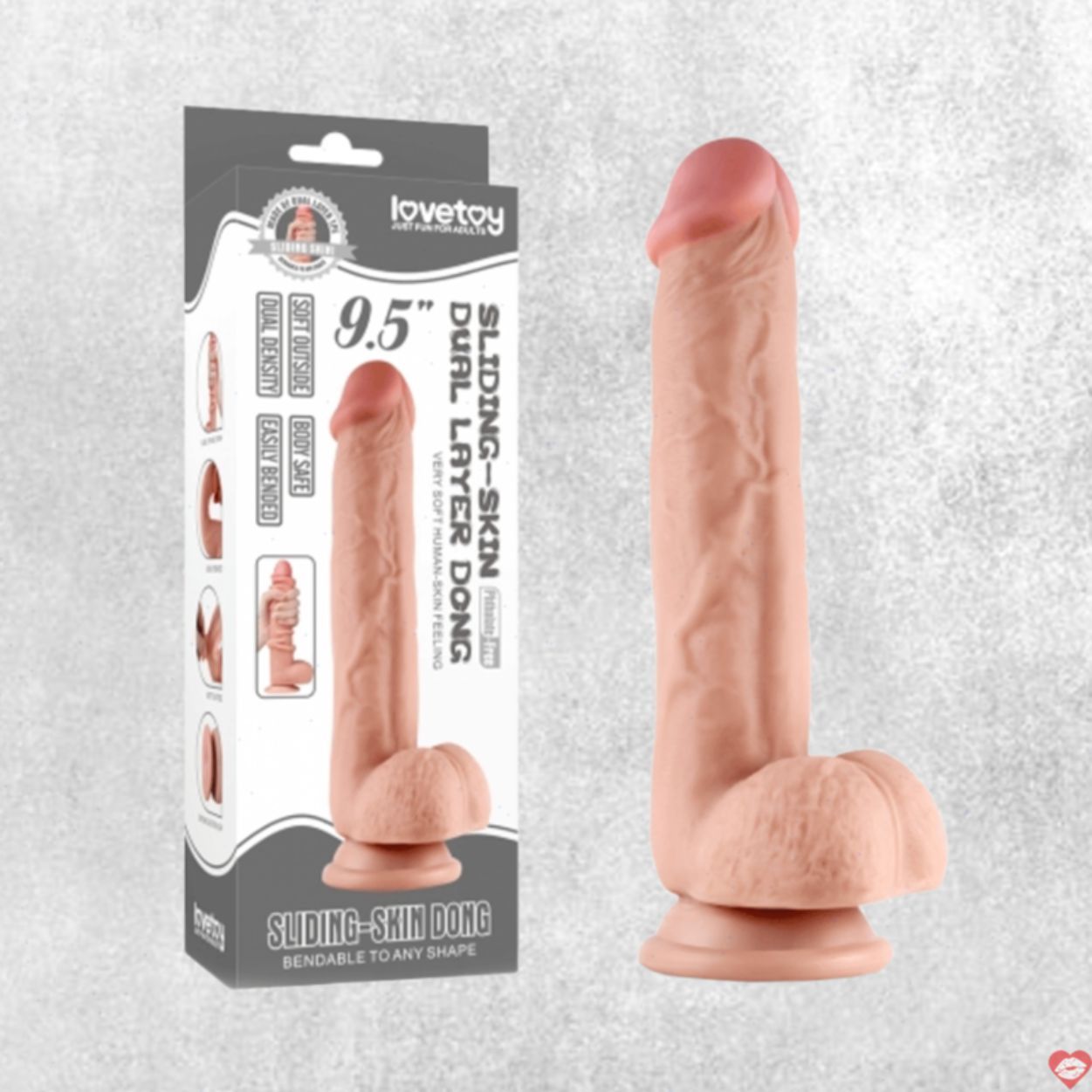 Dương vật giả d&iacute;nh tường si&ecirc;u mềm Skin Dong 9.5