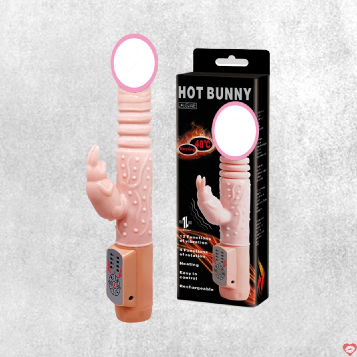 Dương vật giả rung thụt ph&aacute;t nhiệt Baile Hot Bunny cao cấp k&iacute;ch th&iacute;ch