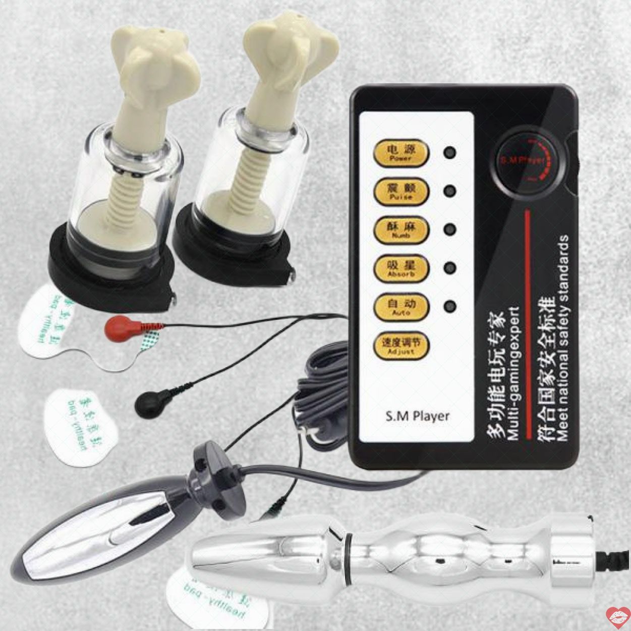 Combo dụng cụ k&iacute;ch th&iacute;ch t&igrave;nh dục bằng xung điện