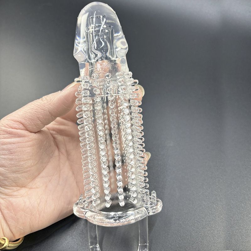 Bao Cao Su Đ&ocirc;n D&ecirc;n Gai Rung Đầu C&oacute; Quai Đeo Silicon Si&ecirc;u Mềm 3