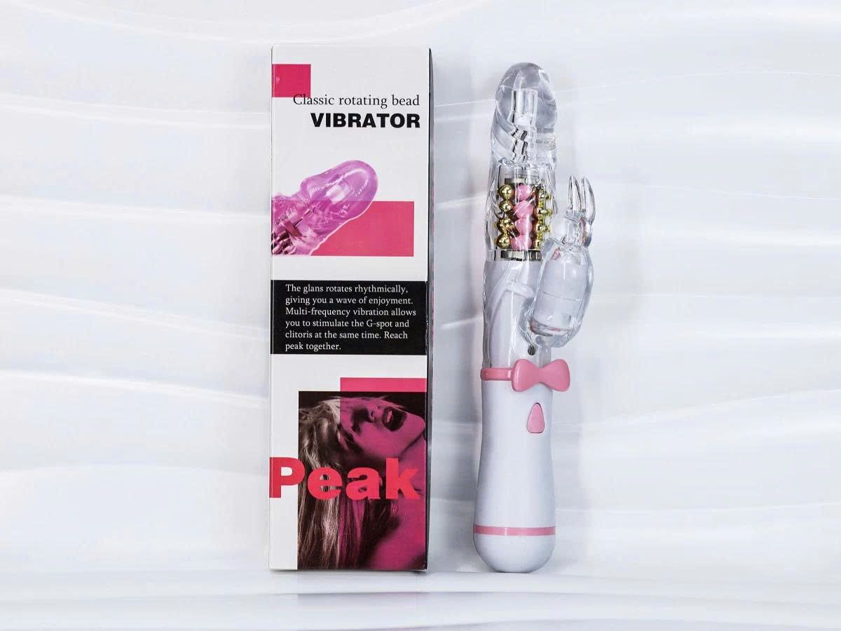 Dương vật giả đa năng Peak rung xoay bi c&oacute; nh&aacute;nh trong suốt pin sạc