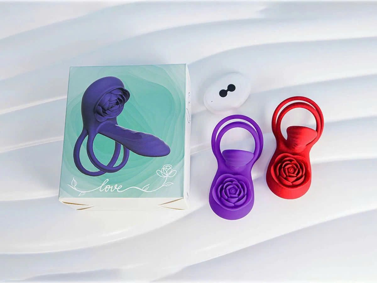 V&ograve;ng đeo dương vật Love hoa hồng c&oacute; điều khiển