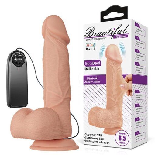 Dương vật giả Baile Bahamut 8.5 inch si&ecirc;u mềm mịn c&oacute; rung