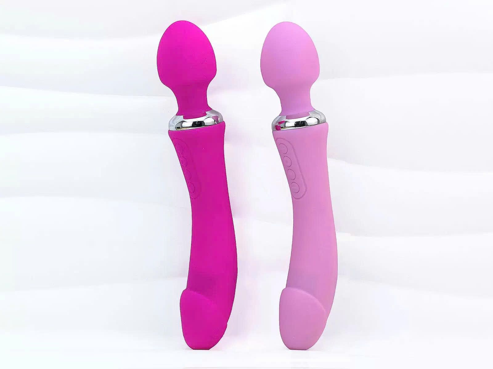 M&aacute;y massage điểm G rung 2 đầu Double End ấm n&oacute;ng pin sạc