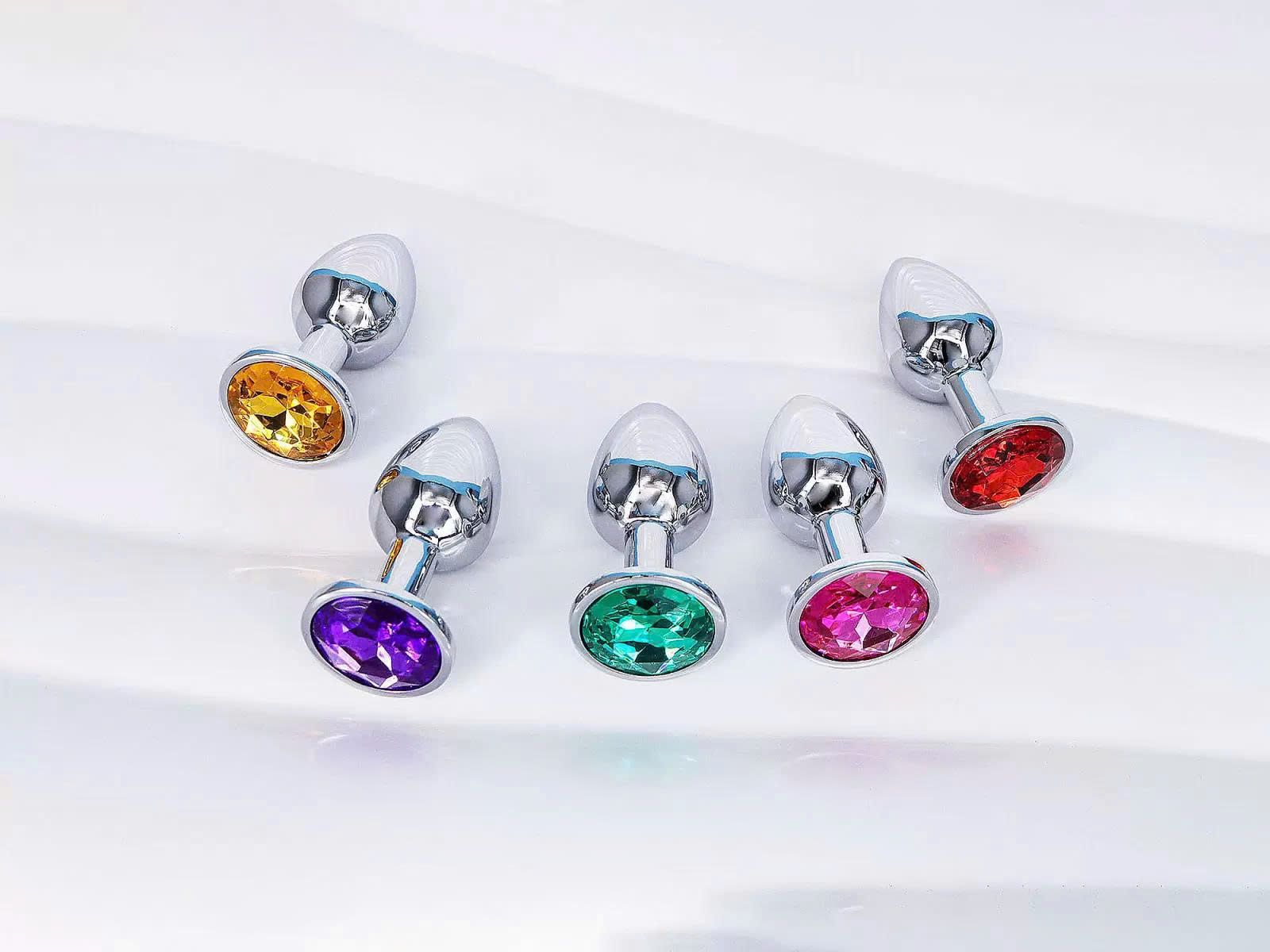Đồ Chơi k&iacute;ch hậu Inox mini c&oacute; đế nhiều m&agrave;u sắc